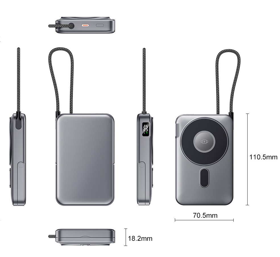 10000mAh 3-in-1 Magnetic Portable Power Bank