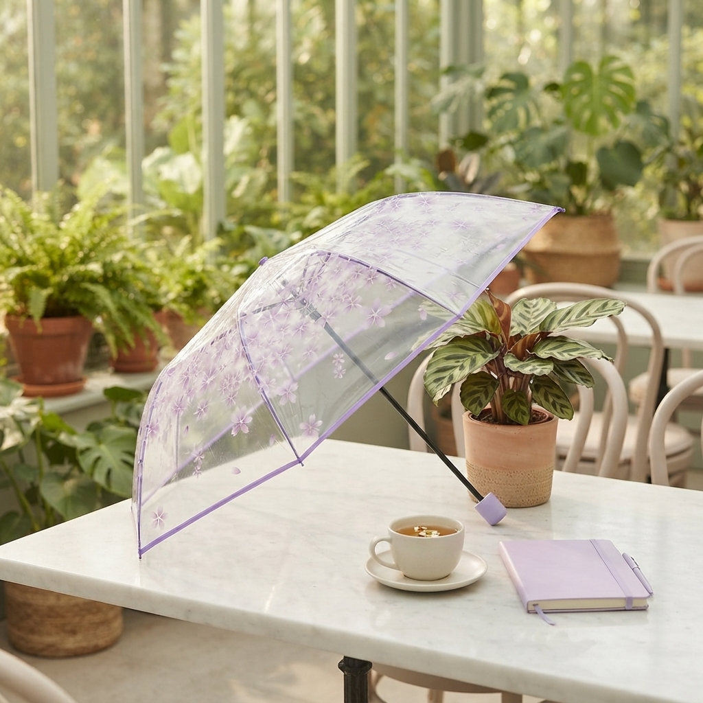 Foldable POE Transparent Umbrella (Beauty & Wellness Showcase)