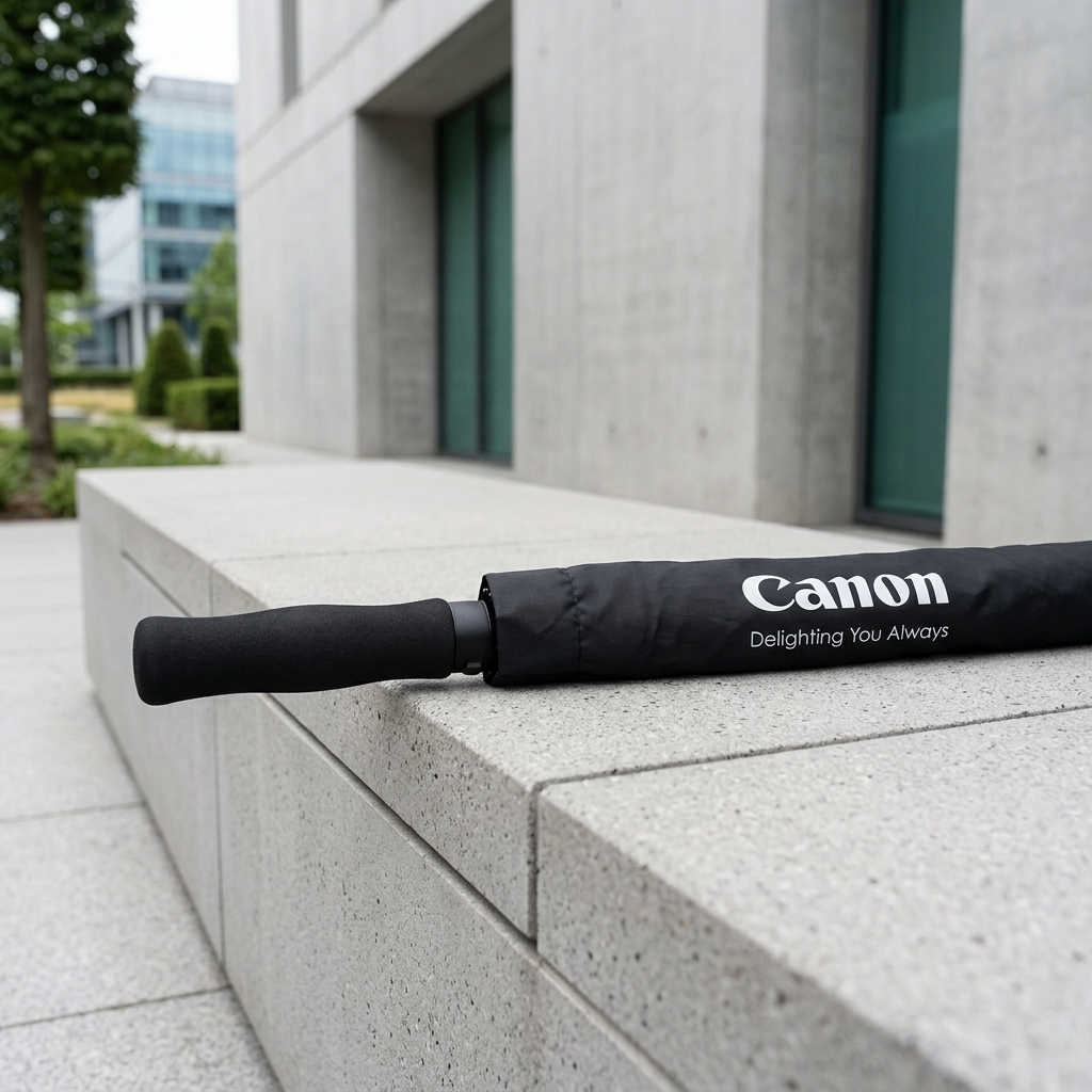Canon Professional Golf Umbrella | Black & Silver Alternating Design