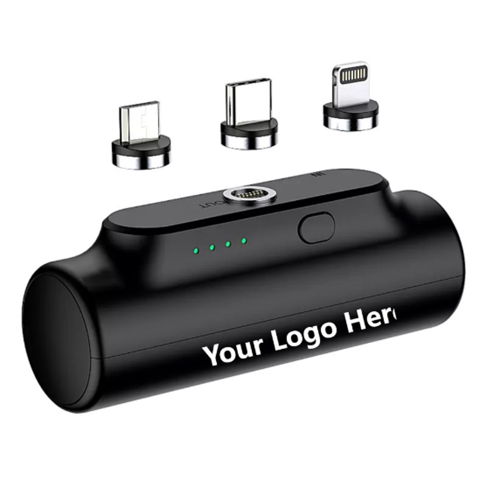 迷你膠囊移動電源 3000mah 電池充電器便攜式無線磁力移動電源