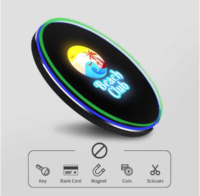 15W Colorful Light Up Logo Fast Wireless Charger-ESWL