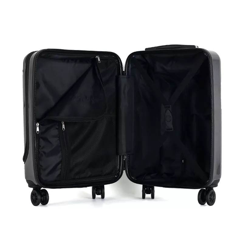 ABS luggage with front open pocket for laptop