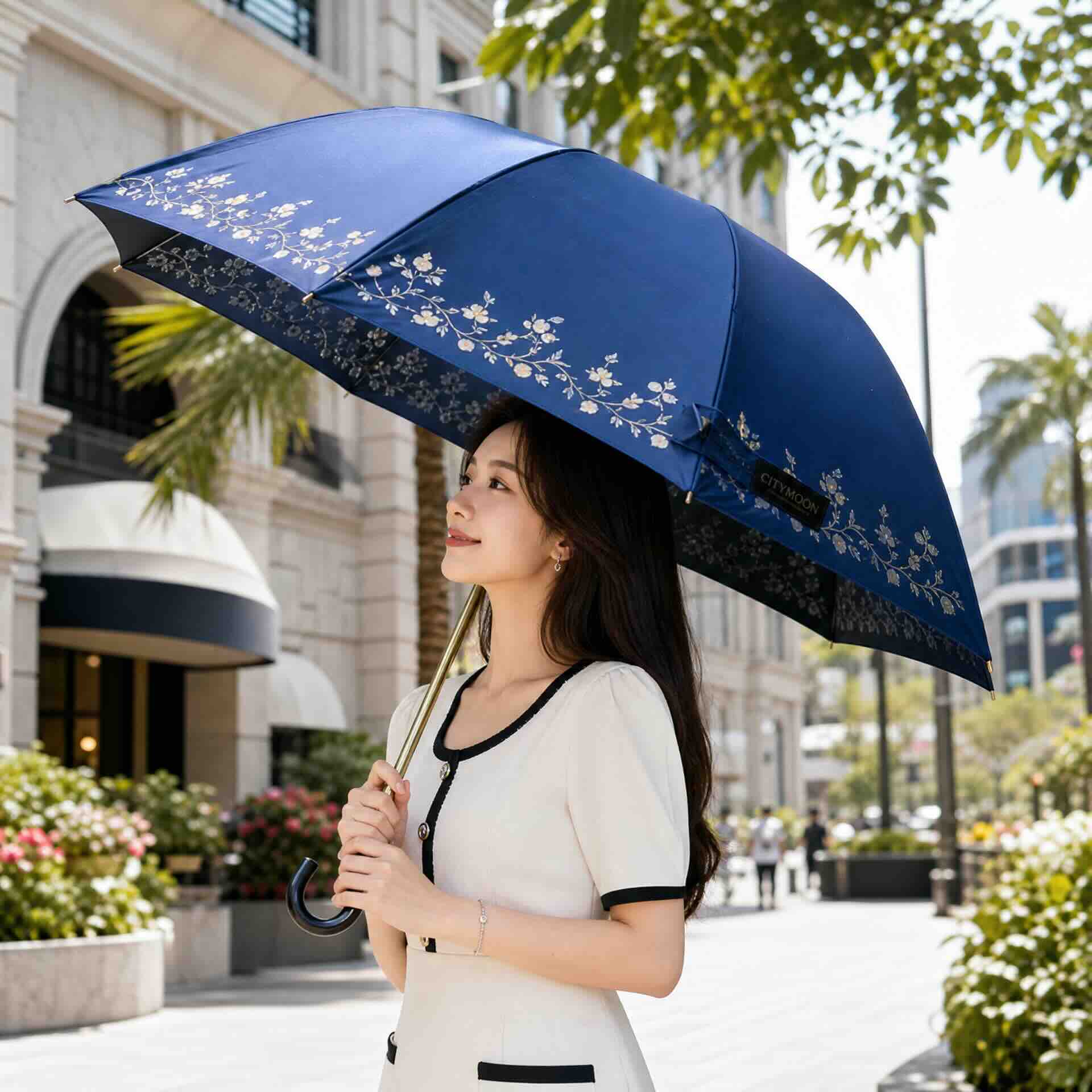 CITYMOON 典雅碎花直傘：零售品牌提升資產