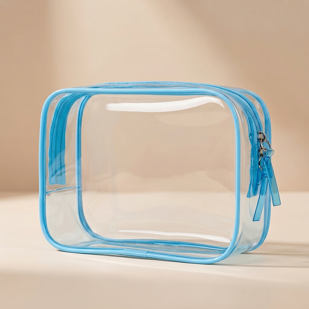 客製化透明 PVC 旅行洗漱袋（附拉鏈）