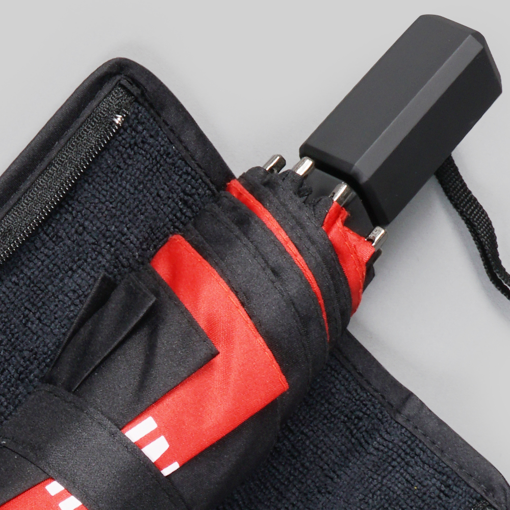 Morningstar Custom 3-Fold Umbrella | 360° All-Round Brand Placement & Zipper Pouch Design