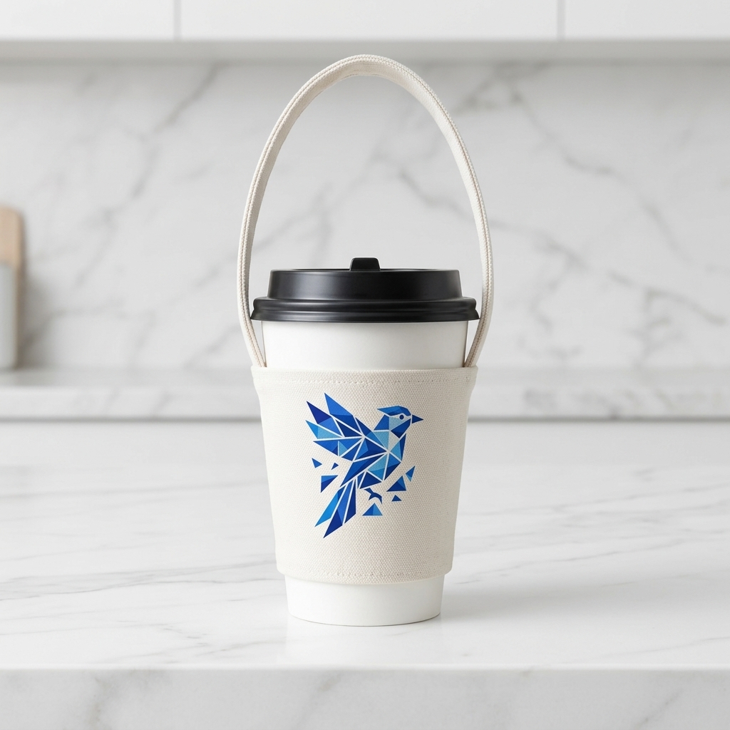 Custom Canvas Boba Cup Holder Carry Bag with Logo