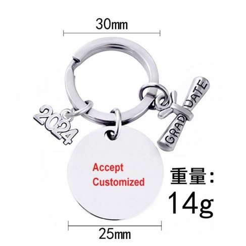 Custom Engraved Metal Keychain for Anniversary